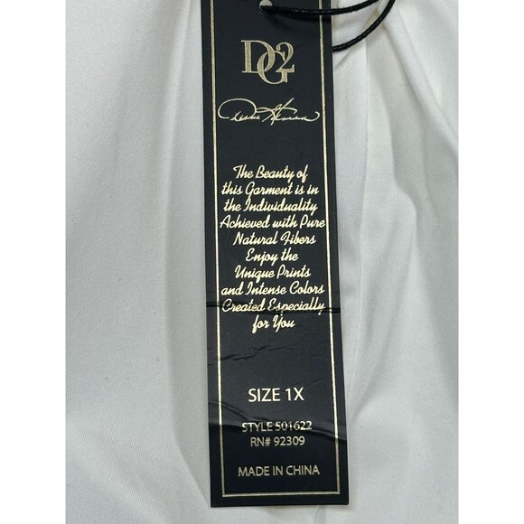 DG2 Diane Gilman Blazer Womens 1X White Zip Pocket Knit Open Front Jacket - Picture 9 of 13